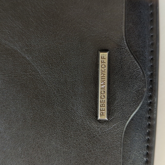 Rebecca Minkoff Black Silver Studded Leather Chain Crossbody Bag - Picture 6 of 9